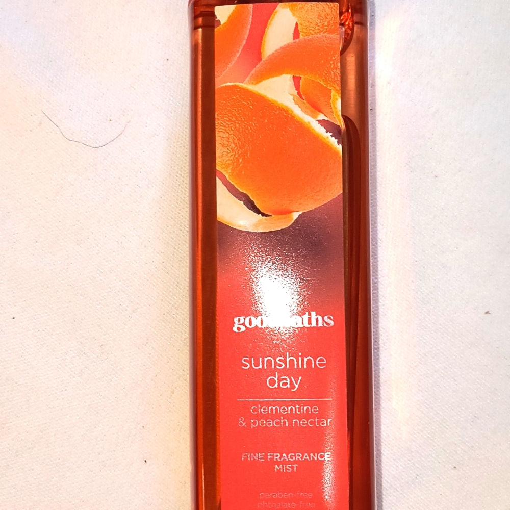 New, Goodbaths, Sunshine Day, Clementine & Peach Nectar fine fragrance mist